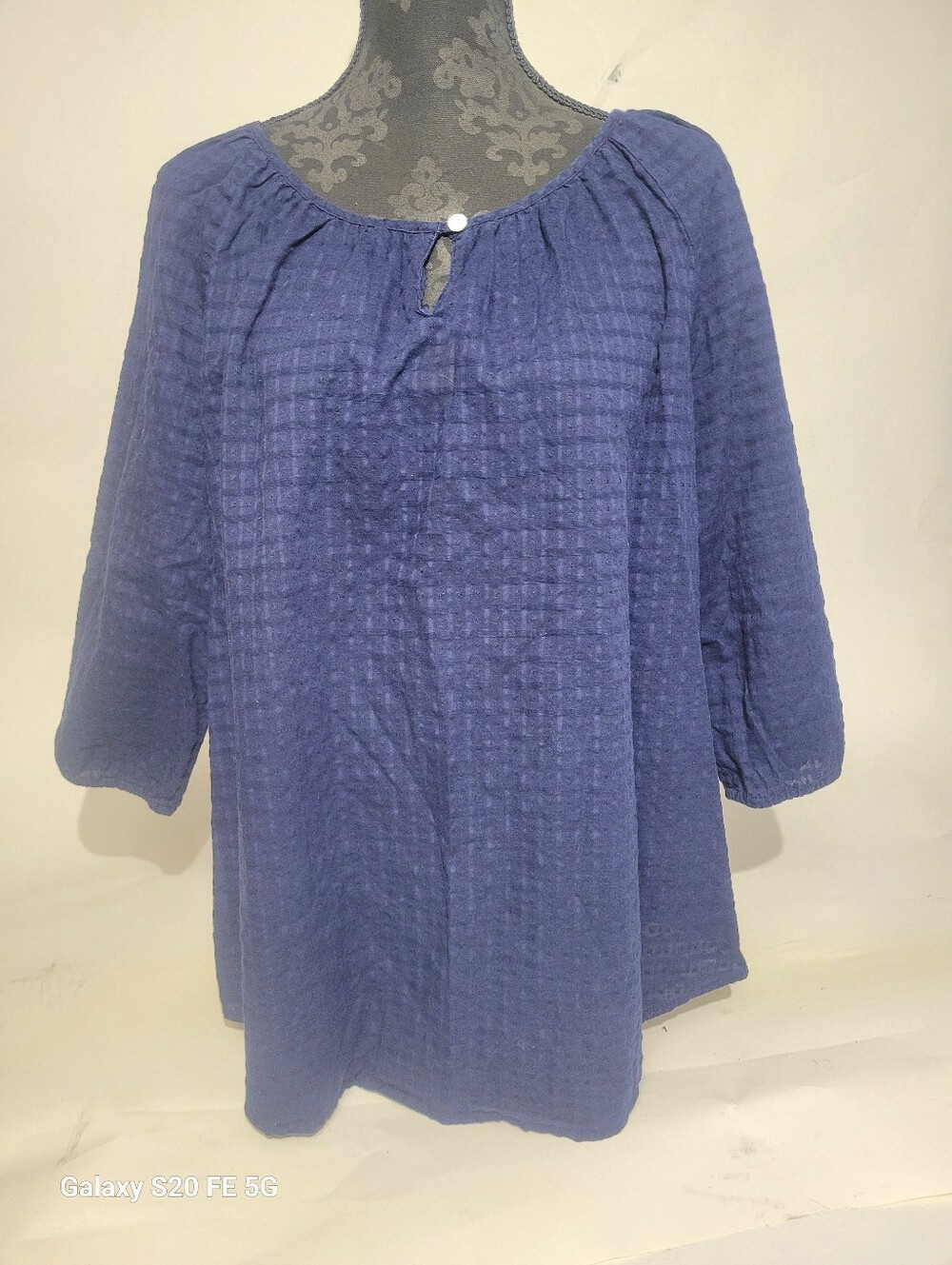Navy Blue XL Women's Blouse, by Croft&Barrow